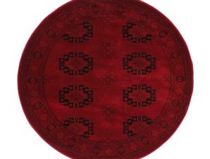 Χαλί Σαλονιού Royal Carpet Afgan 1.60 Round – 6871H D.Red (Φ160)