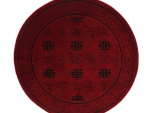 Χαλί Σαλονιού Royal Carpet Afgan 1.60 Round – 8127A D.Red (Φ160)