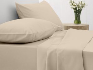 Σεντόνια King Size (Σετ) 260X270 Sunshine Cotton Feelings 109 Sand Χωρίς Λάστιχο (260×270)