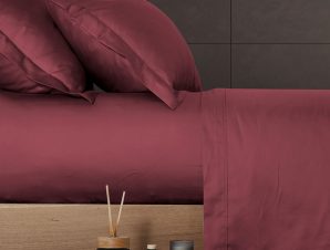 Σεντόνι Μεμονωμένο King Size 180X200+35 Nef Nef Elements Bordo Με Λάστιχο (180×200+35)