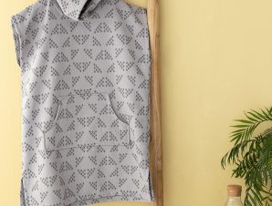 Poncho Θαλάσσης με κουκούλα TETRIS GREY Large – X-Large Palamaiki