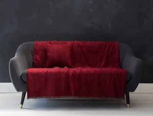 Ριχτάρι Τριθέσιου 180X300 Nima Velvety Ruby Red (180×300)