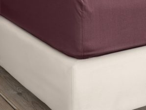 Σεντόνι Μεμονωμένο Ημίδιπλο 120X200+32 Nima Unicolors Deep Bordeaux Με Λάστιχο (120×200+32)