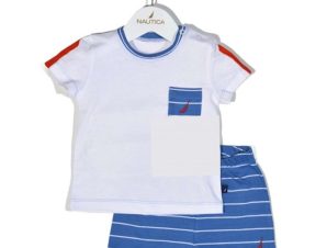 Παιδικό Σετ Μπλουζάκι Με Σορτς Jersey Organic 49-2121 Ριγέ Blue Nautica