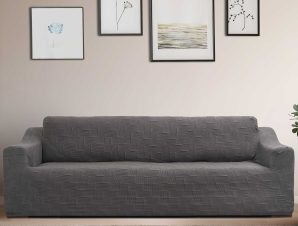 Ελαστικό κάλυμμα καναπέ FLEX GREY MADI Homeware Ελαστικό κάλυμμα διθέσιου καναπέ, Ελαστικό κάλυμμα τριθέσιου καναπέ, Σετ ελαστικά καλύμματα δύο τεμαχίων, Σετ ελαστικά καλύμματα τριών τεμαχίων