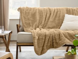 Γούνινη Κουβέρτα Καναπέ (135×175) Gofis Home Nellie Craft Beige 725/04